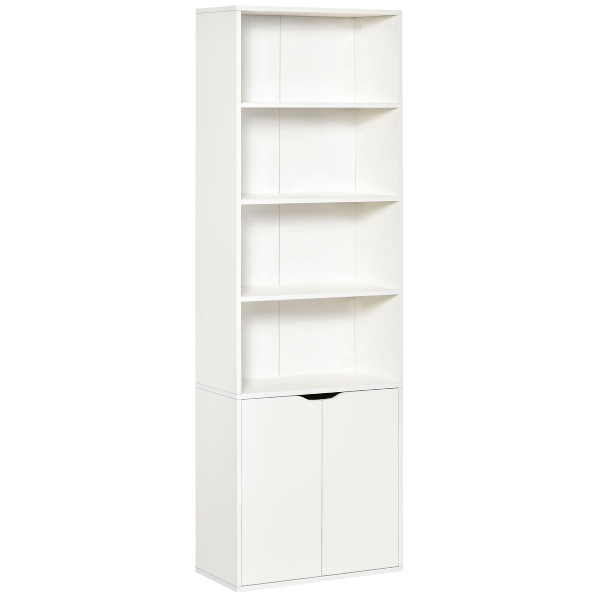 Estantería Trinity Homcom 3 estantes + 2 puertas blanco 180x59x29 cm