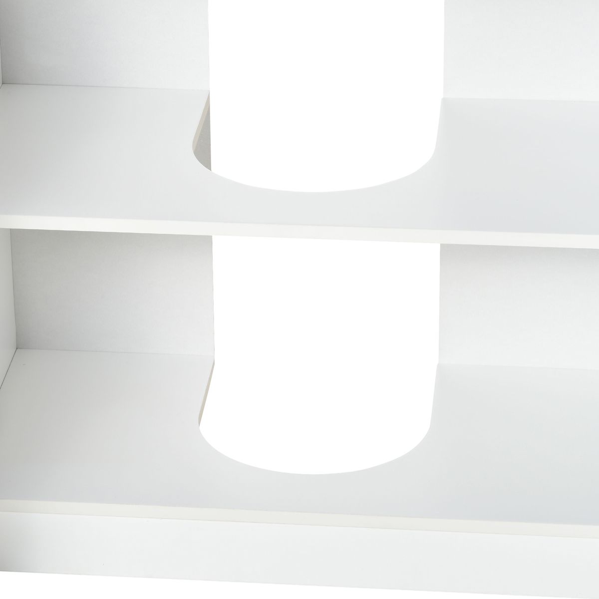Mueble de lavabo Strade Kleankin 2 puertas + estante interior blanco/natural 60,5x60x30 cm