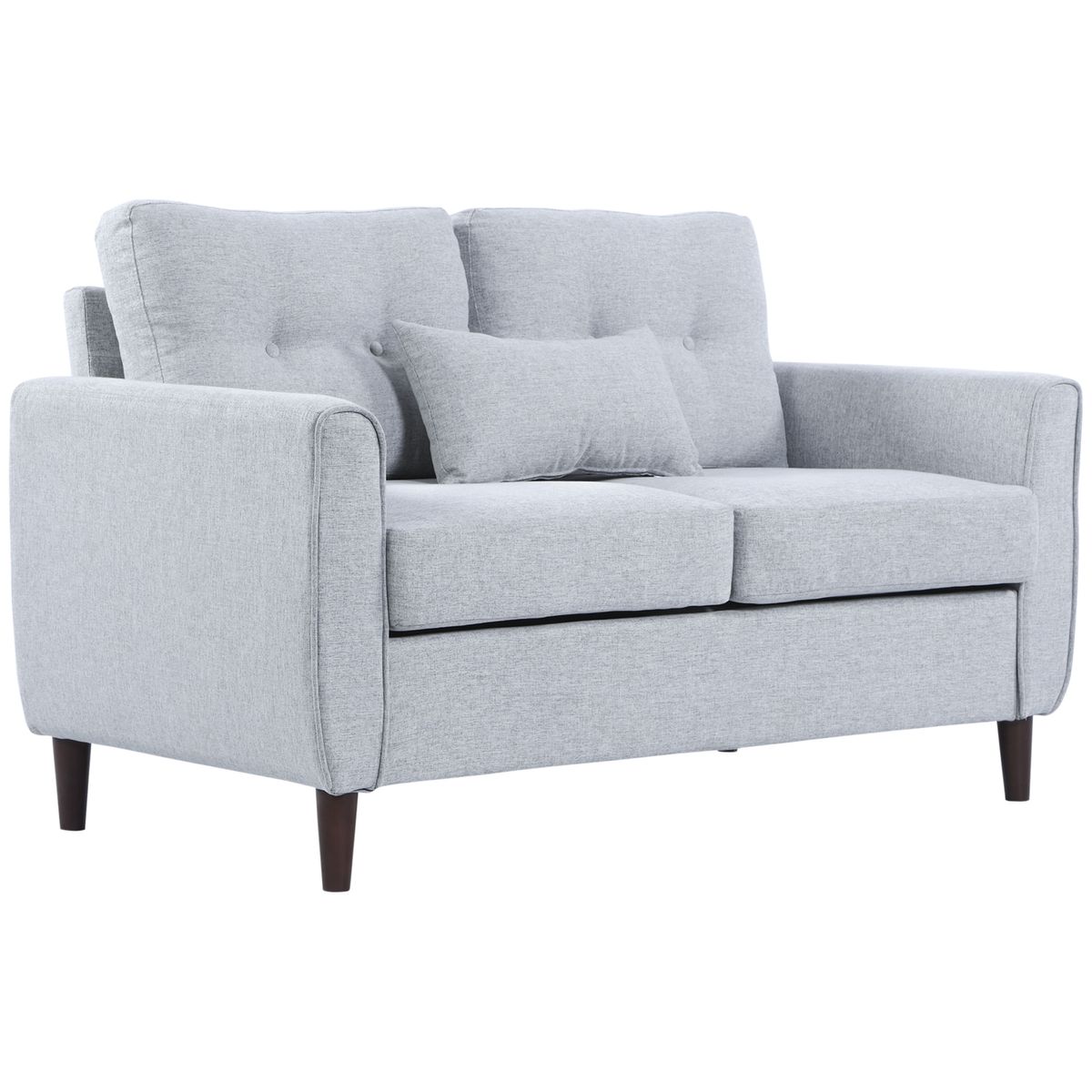 Sofá Berrigton 2 plazas con cojines gris claro 83x140x78 cm