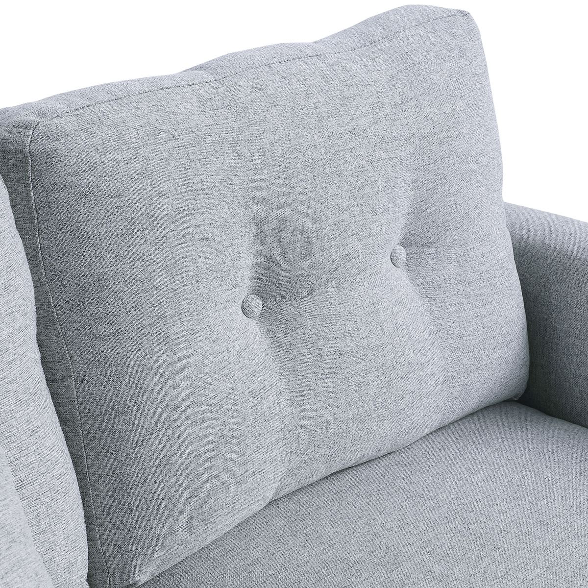 Sofá Berrigton 2 plazas con cojines gris claro 83x140x78 cm