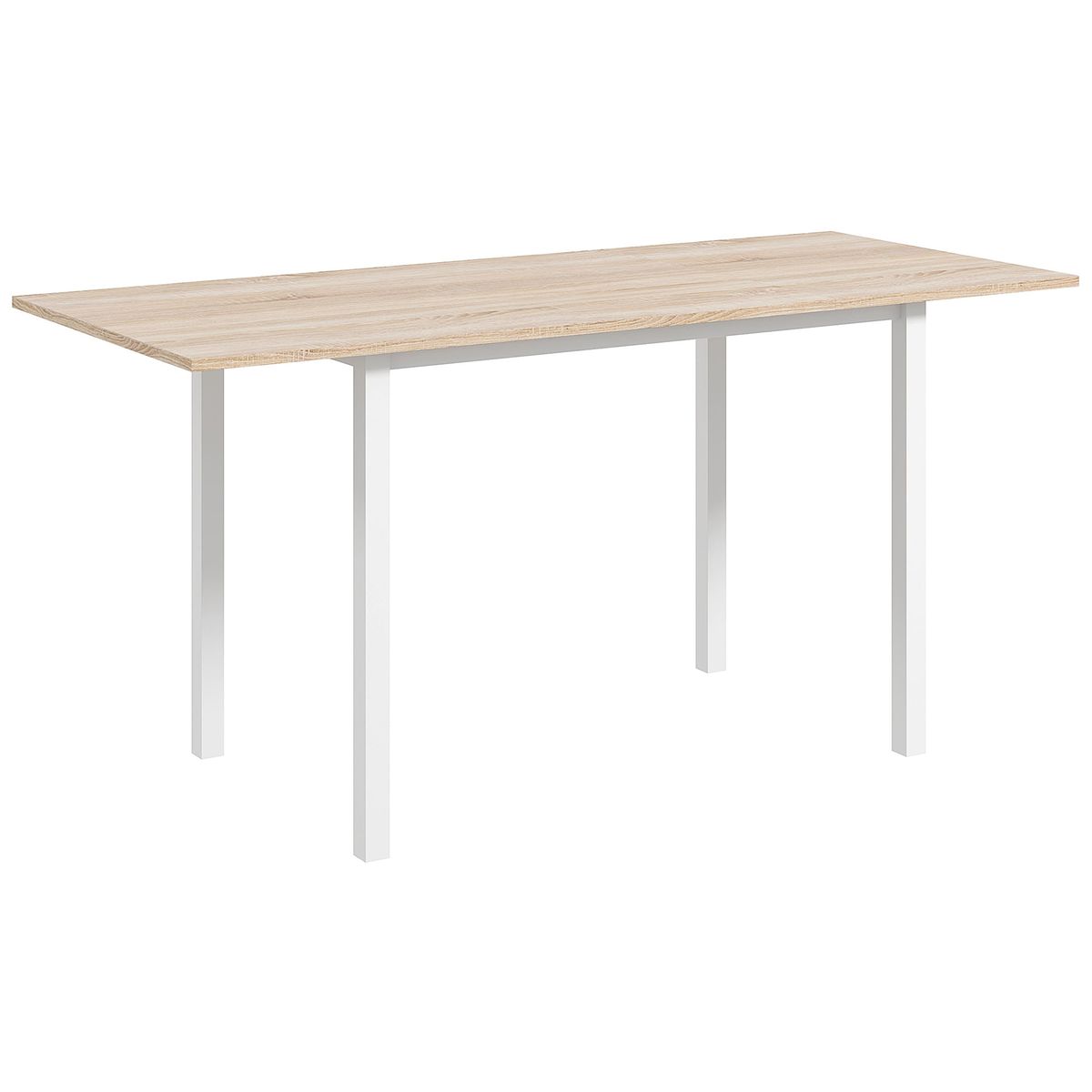 Mesa de comedor Peanut Homcom rectangular extensible 76x110-160x70 cm 2