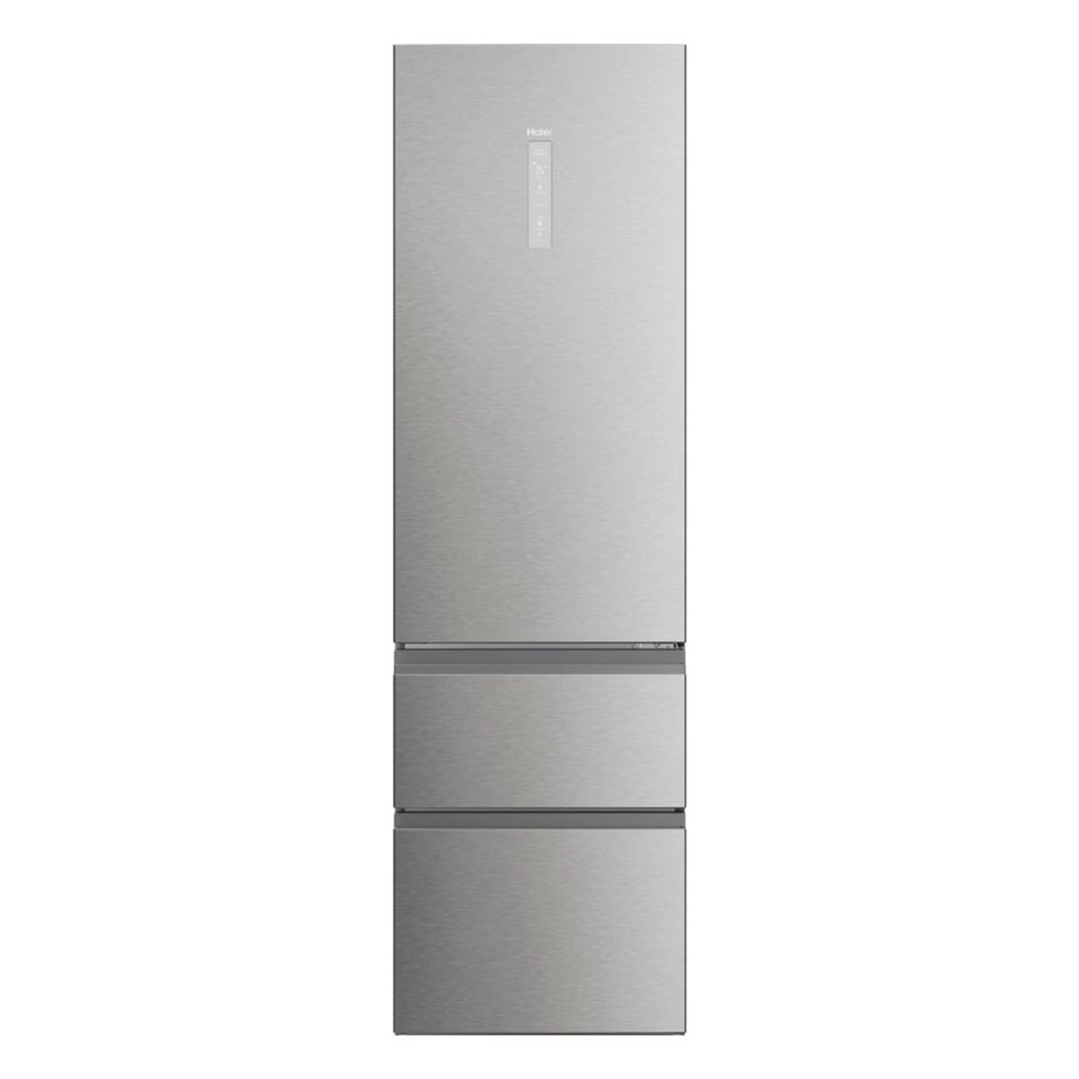 Frigorífico combi Haier HTW5620DNMG No Frost 414L diseño francés WiFi D inox 205 cm