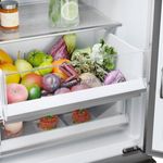 Frigorífico combi Haier HTW5620DNMG No Frost 414L diseño francés WiFi D inox 205 cm 4