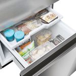 Frigorífico combi Haier HTW5620DNMG No Frost 414L diseño francés WiFi D inox 205 cm 6
