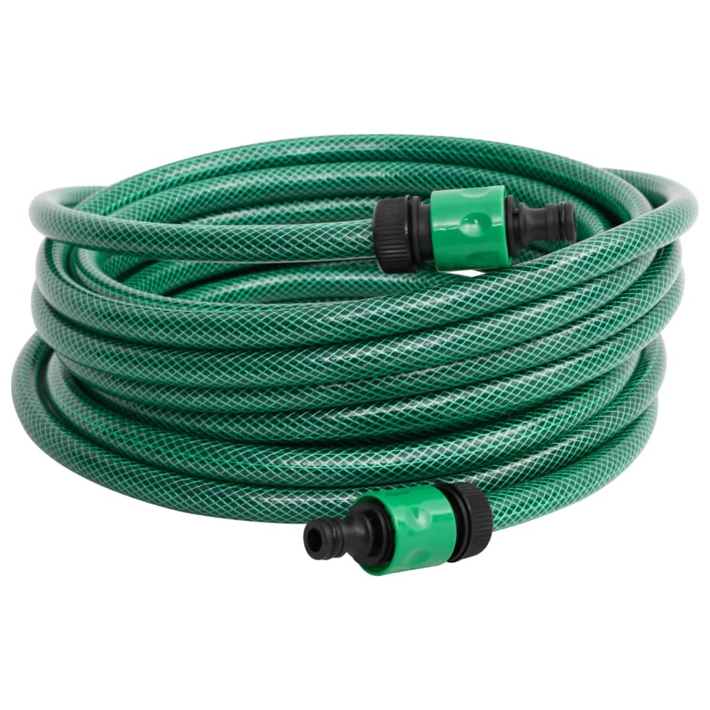 Manguera de exterior PVC con acopladores verde 50m 2