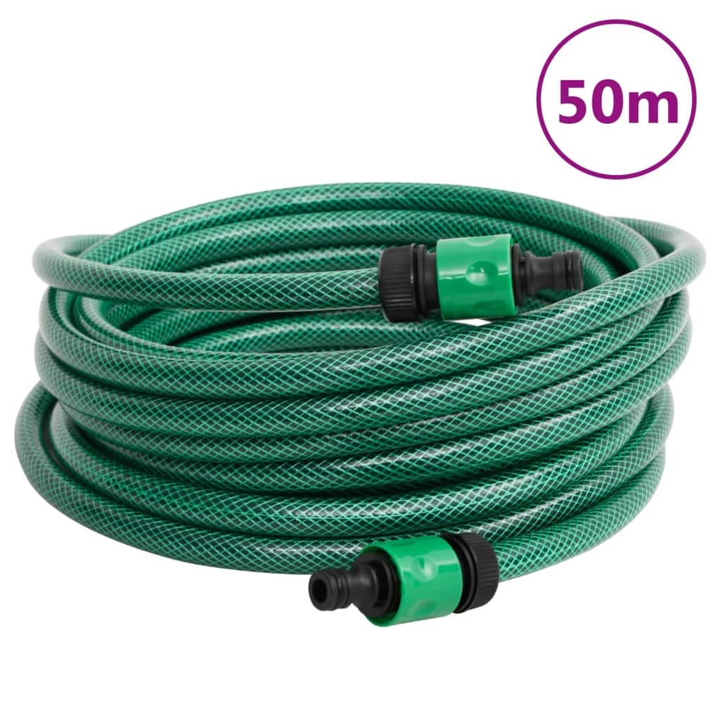 Manguera de exterior PVC con acopladores verde 50m 5