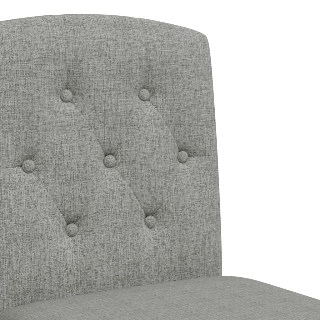 Pack de 2 taburetes altos con respaldo acolchado gris claro 114x43,5x52 cm