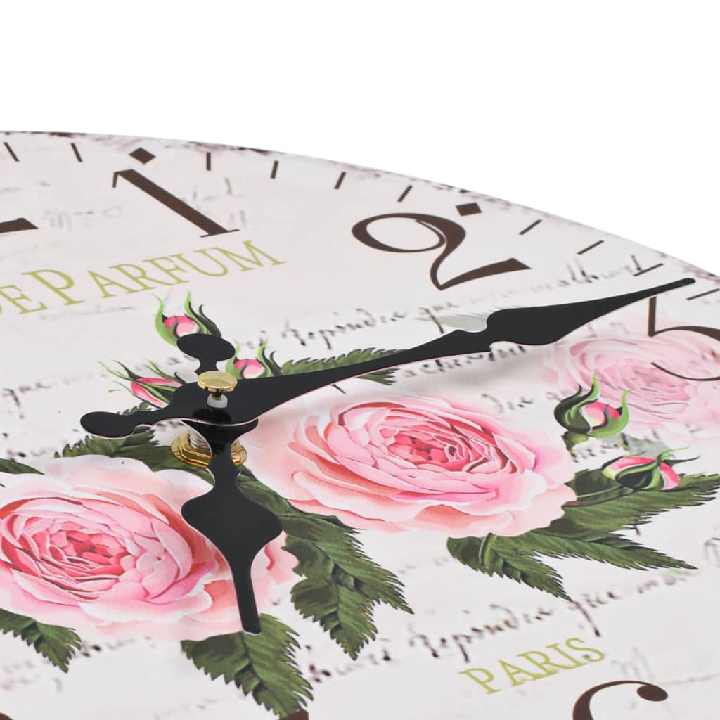 Reloj de pared Gula estilo vintage rosa 30 cm