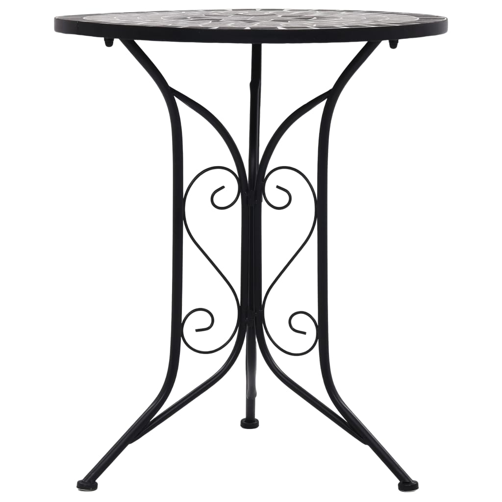 Mesa de exterior Bistró cerámica gris Ø60x72 cm