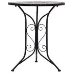 Mesa de exterior Bistró cerámica gris Ø60x72 cm
