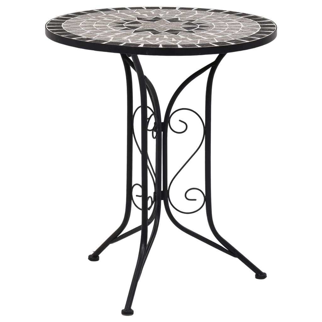 Mesa de exterior Bistró cerámica gris Ø60x72 cm