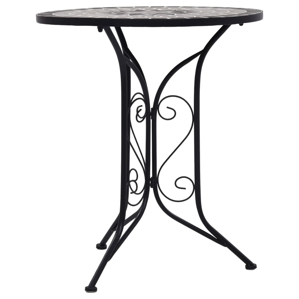 Mesa de exterior Bistró cerámica gris Ø60x72 cm