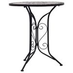 Mesa de exterior Bistró cerámica gris Ø60x72 cm