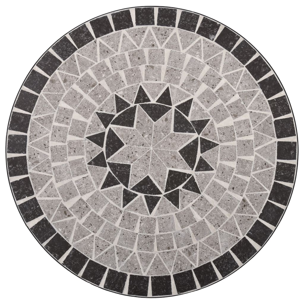 Mesa de exterior Bistró cerámica gris Ø60x72 cm