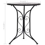 Mesa de exterior Bistró cerámica gris Ø60x72 cm