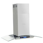 Campana extractora VidaXL 180W pantalla LCD plata 90 cm 3