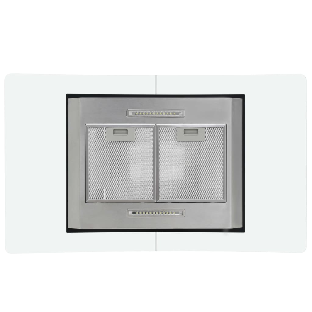 Campana extractora VidaXL 180W pantalla LCD plata 90 cm 5