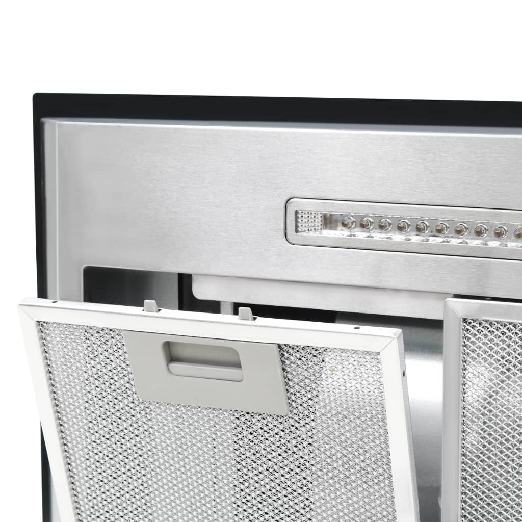 Campana extractora VidaXL 180W pantalla LCD plata 90 cm 7
