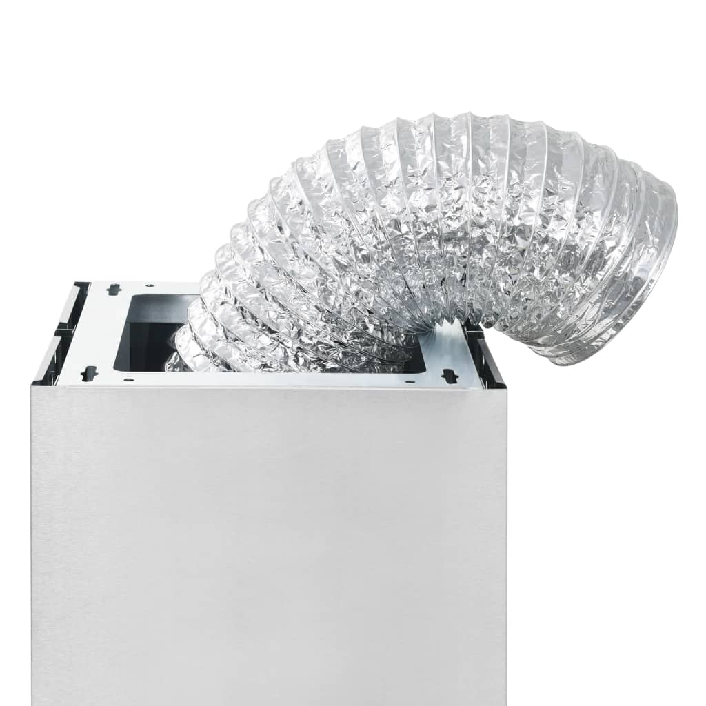 Campana extractora VidaXL 180W pantalla LCD plata 90 cm 8
