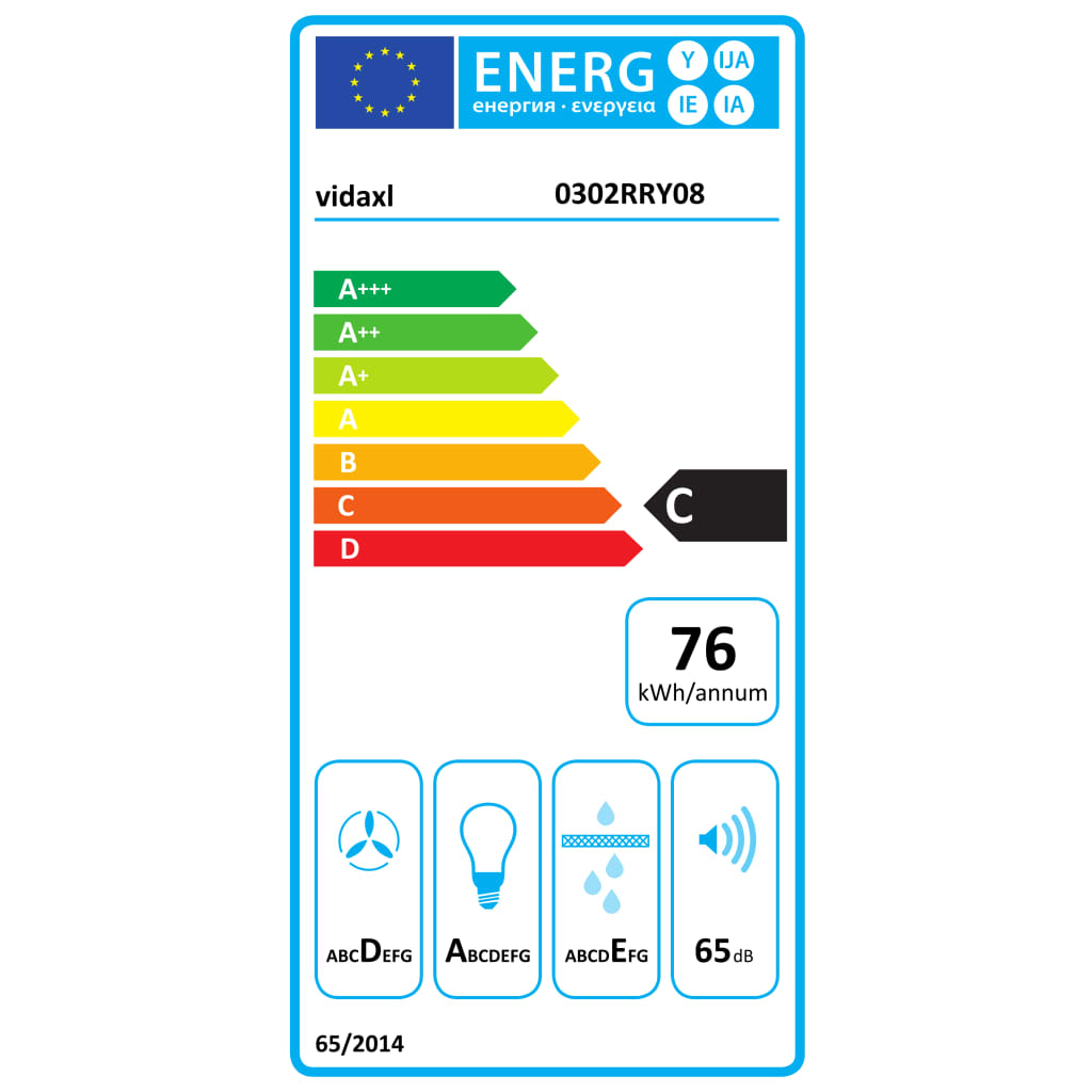 Campana extractora VidaXL 180W pantalla LCD plata 90 cm 9