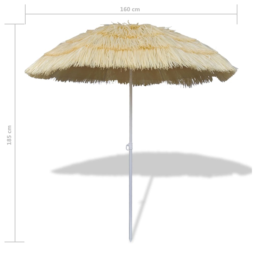 Sombrilla Hawái inclinable natural Ø160 cm