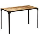Mesa de comedor Índica madera maciza negro/natural 76x120x60 cm