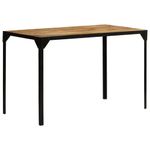 Mesa de comedor Índica madera maciza negro/natural 76x120x60 cm