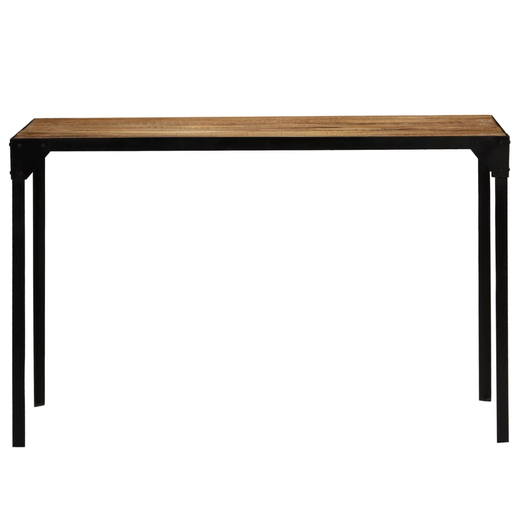 Mesa de comedor Índica madera maciza negro/natural 76x120x60 cm