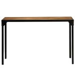 Mesa de comedor Índica madera maciza negro/natural 76x120x60 cm