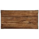 Mesa de comedor Índica madera maciza negro/natural 76x120x60 cm