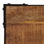 Mesa de comedor Índica madera maciza negro/natural 76x120x60 cm