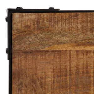 Mesa de comedor Índica madera maciza negro/natural 76x120x60 cm