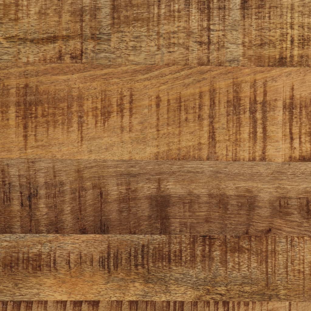 Mesa de comedor Índica madera maciza negro/natural 76x120x60 cm