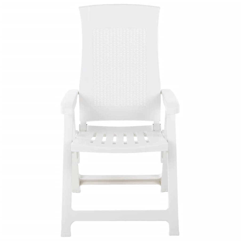 Pack de 2 sillas de exterior Monte reclinable blanco 106x59x67 cm