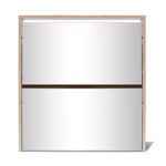 Zapatero Virgo 2 compartimentos + espejo roble 67x63x17 cm