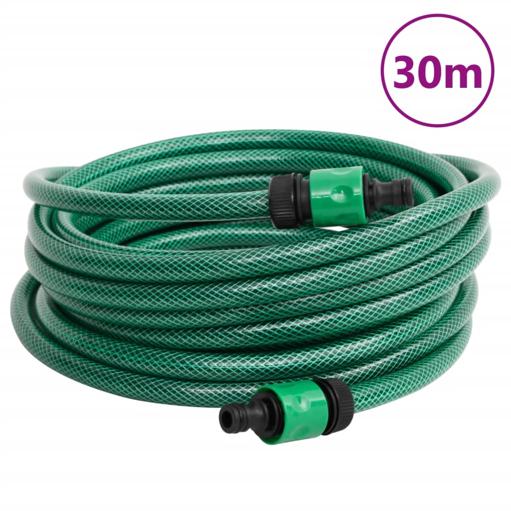 Manguera de exterior PVC con acopladores verde 30m 5