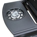 Barbacoa de gas con grill 4+1 zonas negro 97,7x104x55,4 cm
