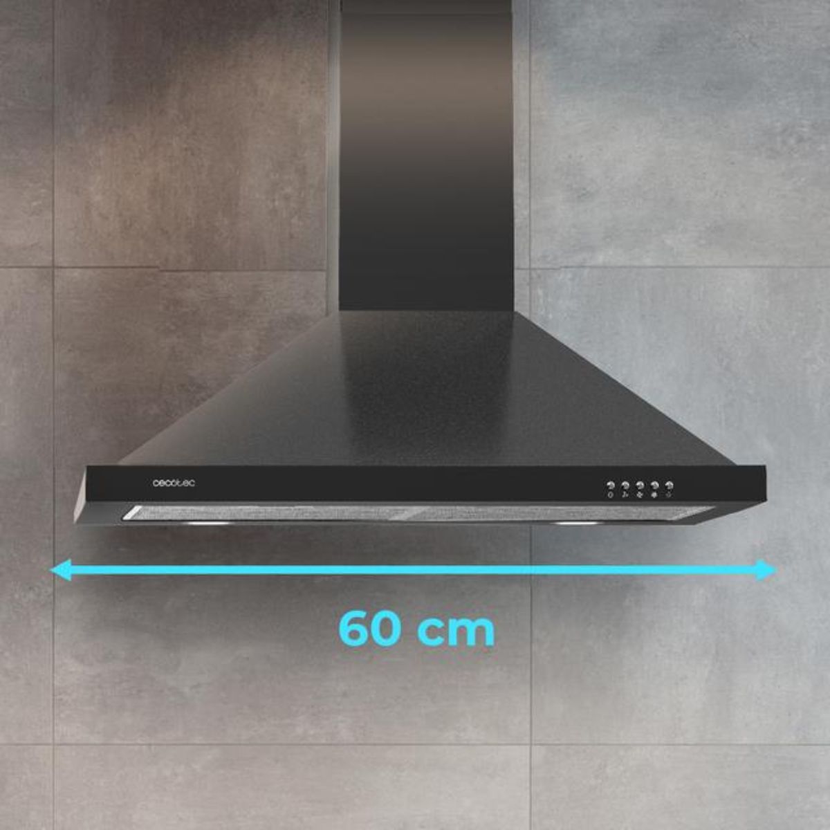 Campana-piramidal-Cecotec-Bolero-Flux-PM-604300-Black-C-105W-430-m³-h-C-negro-60cm-ancho