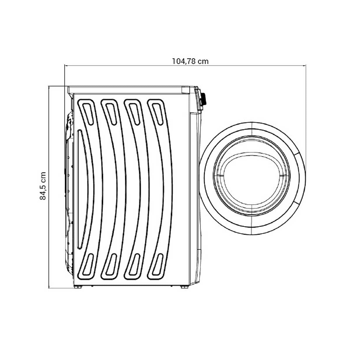 Lavadora New Pol  NWTA1219 9kg 1200 rpm Twin Jet System A blanco 84,5 cm medidas