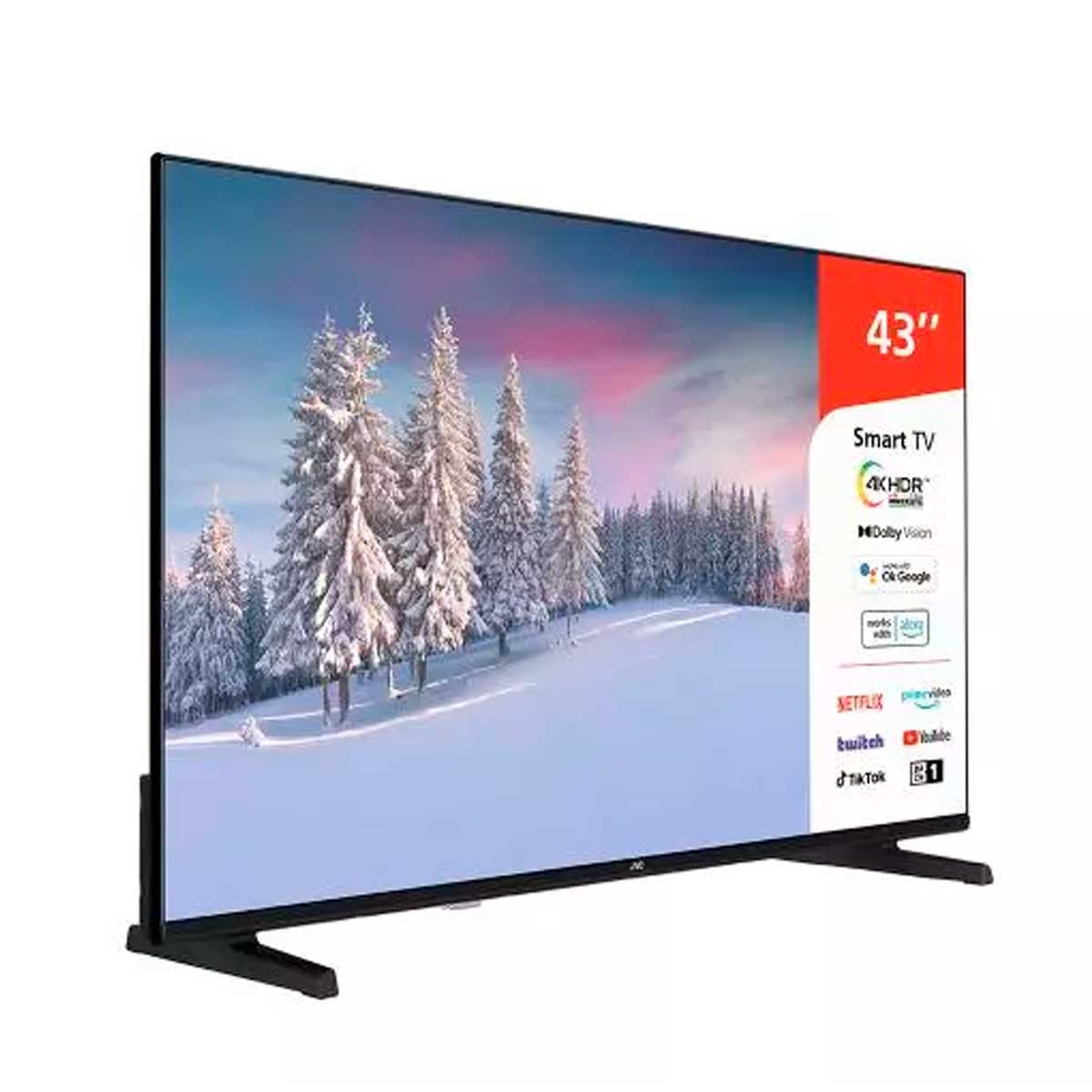 Televisor Smart TV JVC LT-43VU3300 4K UHD 43’’ Alexa + Ok Google F negro 2
