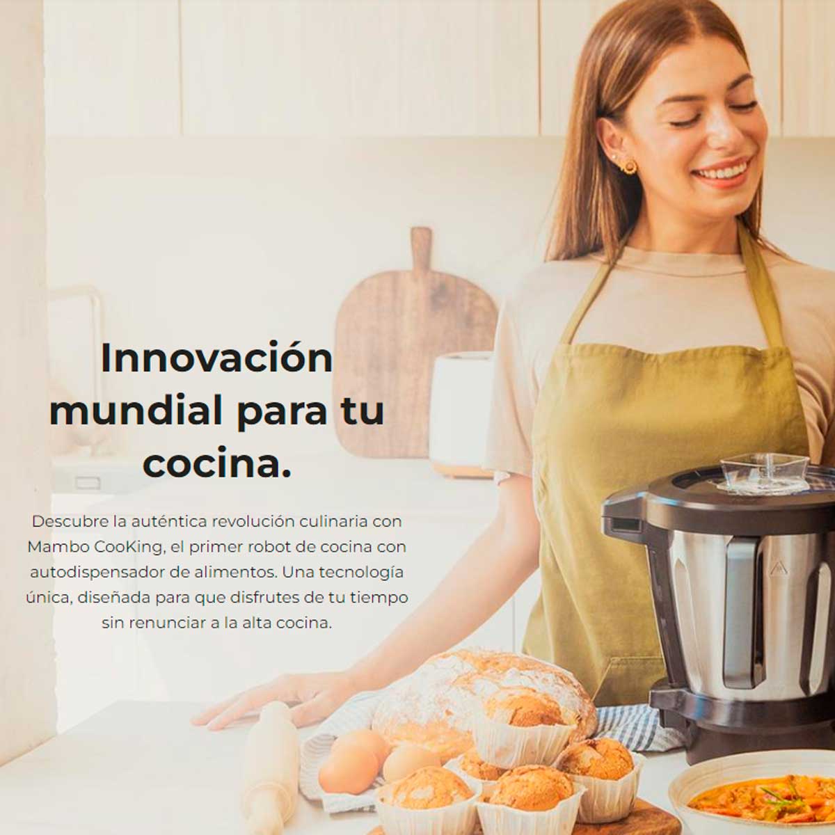 Robot de cocina Cecotec Mambo CooKing Total Gourmet 2200W ChefCrown 2 jarras WiFi inox 3