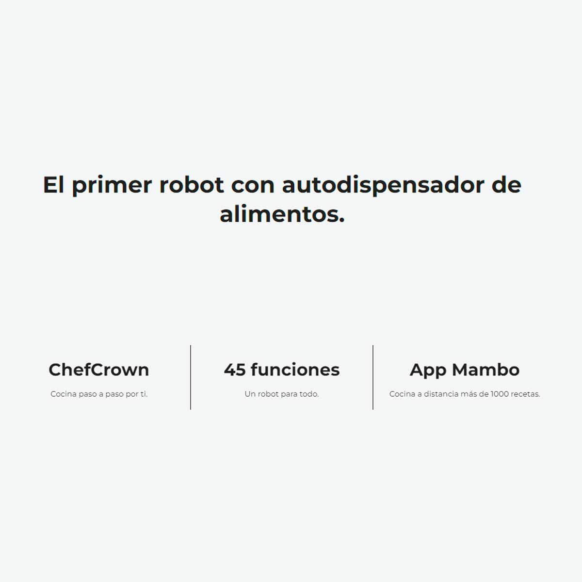 Robot de cocina Cecotec Mambo CooKing Total Gourmet 2200W ChefCrown 2 jarras WiFi inox 7