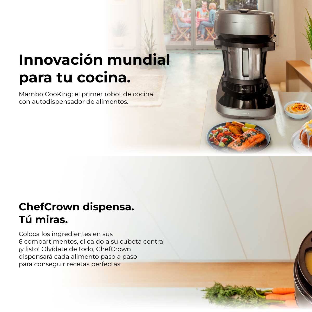 Robot de cocina Cecotec Mambo CooKing Victory 1700W ChefCrown WiFi inox 3