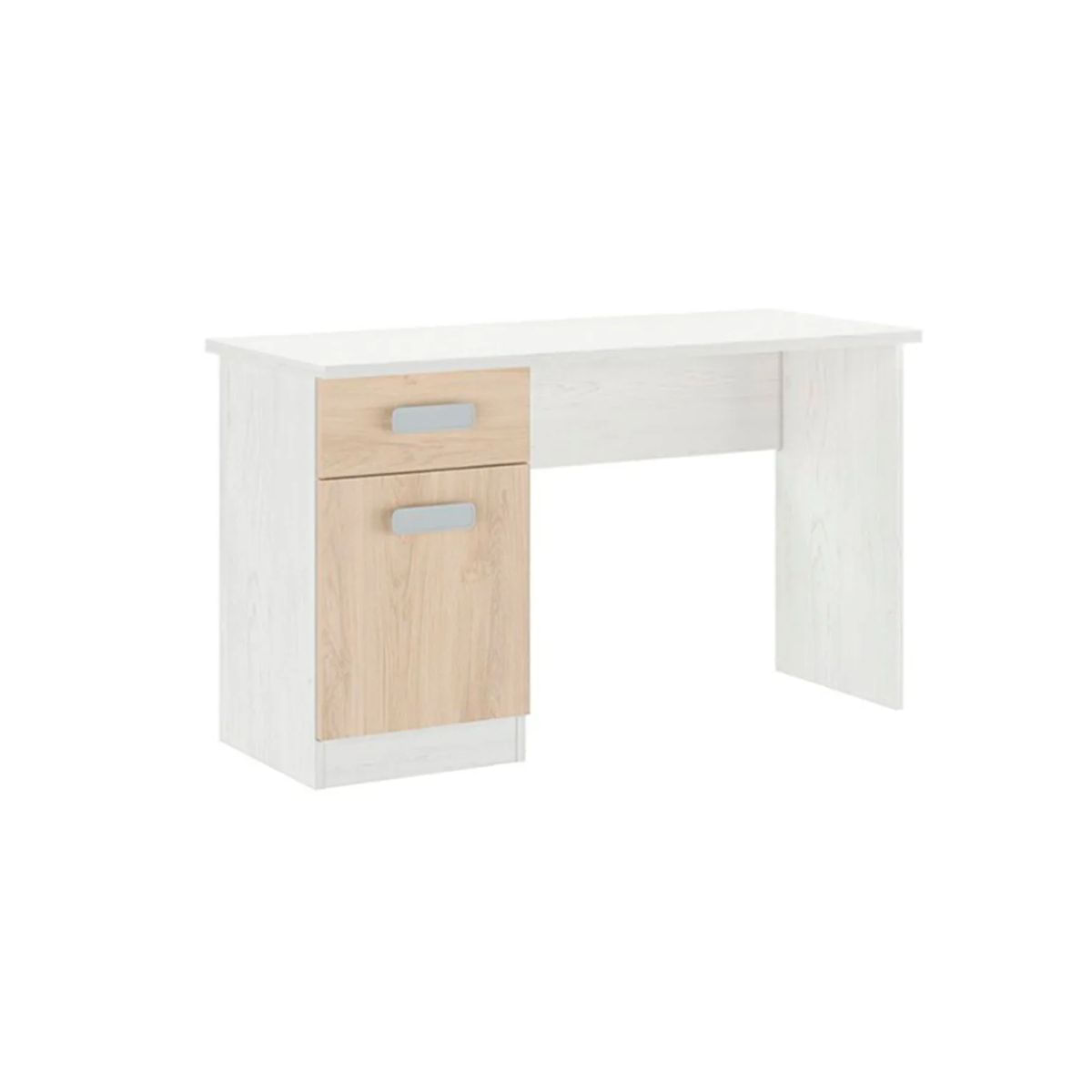 Conjunto-de-dormitorio-Donald-cama---escritorio---3-estanterias-blanco-natural-escritorio