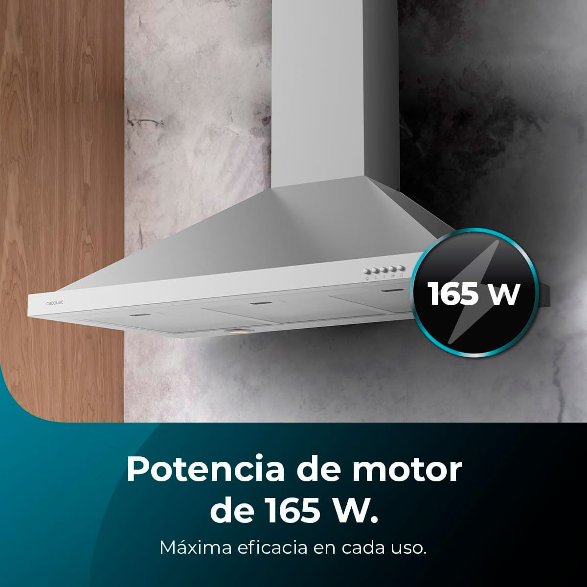 Campana piramidal Cecotec Bolero Flux PM 906500 Inox A 165W inox 90 cm 5