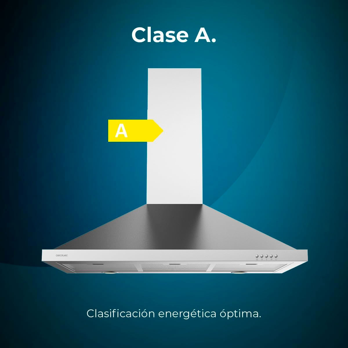 Campana piramidal Cecotec Bolero Flux PM 906500 Inox A 165W inox 90 cm 6