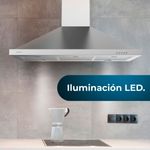 Campana piramidal Cecotec Bolero Flux PM 906500 Inox A 165W inox 90 cm 9