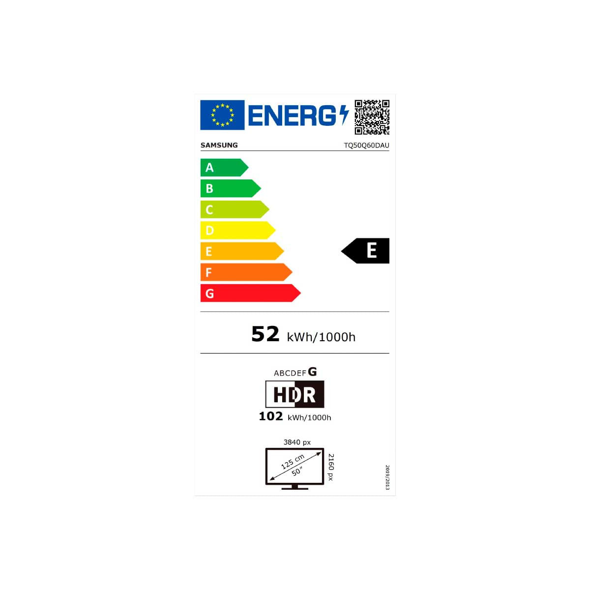 Televisor Smart TV Samsung Q60D 4K UHD QLED 50’’ Tizen E titan gray eficiencia-energetica