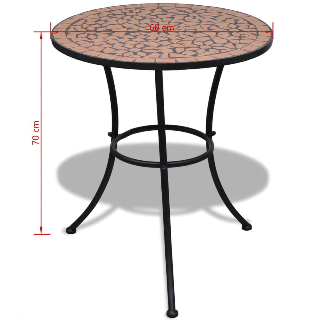 Conjunto de jardín Salento 2 sillas + mesa terracota