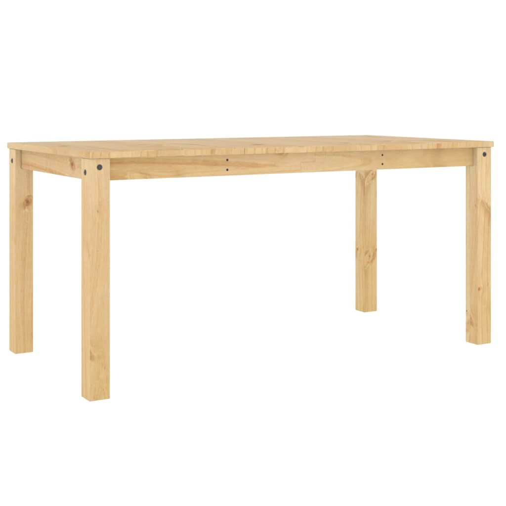 Mesa de comedor Panamá madera maciza de pino natural 75x160x80 cm